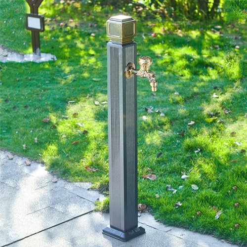 WJFTODAY Colonne d'eau de Jardin autoportante avec Robinet, Colonne d'eau de Jardin avec nte avec Robinet, Colonne d'eau de Jardin avec Support de Tuyau, pour l'irrigation du Jardin/Lavage de Voiture