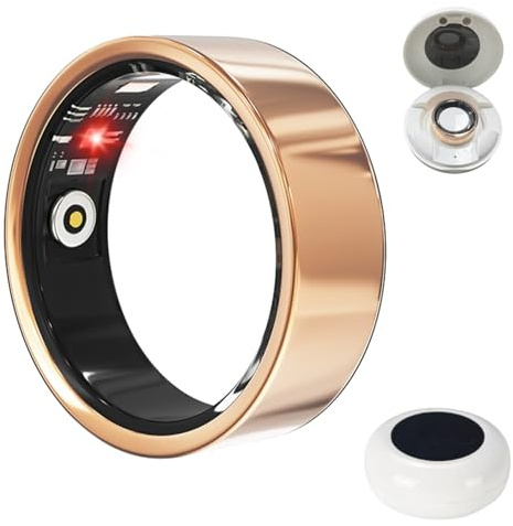 Bague intelligente, fréquence cardiaque et pression artérielle compatible avec Apple iPhone 16 15 14 13 12 11 Pro Max Mini Samsung Galaxy S25 24 23 22 21 Fe Ultra Plus 9 8 5G Huawei Honor Or rose #8