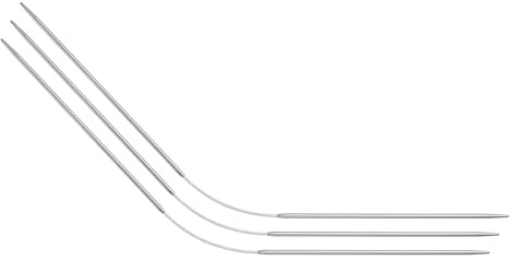 sourcing map 3Pcs Size US 0 (2mm) Double-Pointed Flexible Knitting Needles 9 Inch(23cm) Stainless Steel Needle for Handmade Projects DIY Knitting