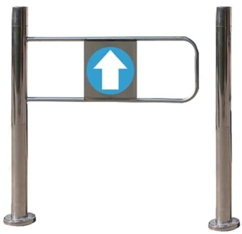 Puerta de supermercado unidireccional, puerta de seguridad de entrada y salida de acero inoxidable, portal de entrada pivotante para supermercado, pasillo de fábrica, camino del parque (izquierda)