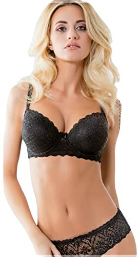 Love&Bra Reggiseno Balconcino Coppa C (Bianco, 3°)