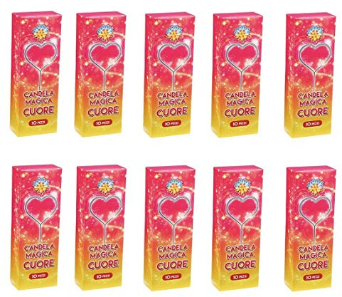100 pz Candeline scintille a forma di cuore bastoncino luminoso pirotecnico stelline (categoria k1) festa