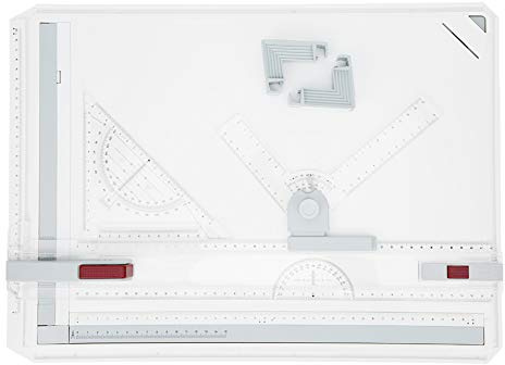 A3 Engineering Drawing Board Multi Functional Drawing Tool Set with 2 Parallel Rulers 2 Corner Clips and Quick Release Paper Clamp for Technical Drawing Painting Writing Drafting and Sketching