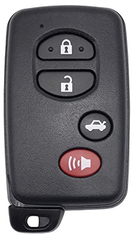 4 knappar smart nyckellös ingång fjärrkontroll nyckelbricka fodral passar till Toyota Highlander Venza 2008-2016 Prius (HYQ14AAB, HYQ12ACX, HYQ14AEM) (1)