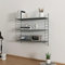 [en.casa] Modulares Wandregal Strängnäs Metallregal Anthrazit Hängeregal mit 3 Regalböden Badregal Küchenwandregal Wandablage Wohnzimmer