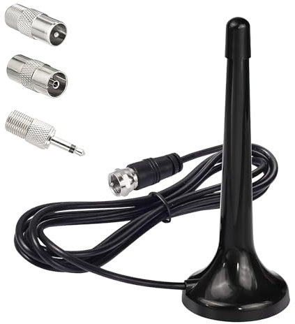 FM UKW DAB Radio Antenne Fm Antenne für Stereoanlage Universale Zimmerantenne mit Magnetfuß und 3m Verlängerungskabel, Geeignet für Heimstereo AV Receiver und Heimkino Hervorragende Empfangsqualität