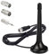 FM UKW DAB Radio Antenne Fm Antenne für Stereoanlage Universale Zimmerantenne mit Magnetfuß und 3m Verlängerungskabel, Geeignet für Heimstereo AV Receiver und Heimkino Hervorragende Empfangsqualität
