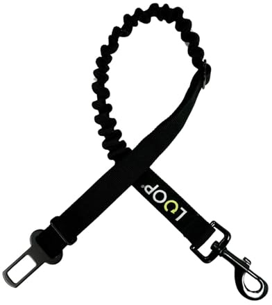 Loop Hunde Sicherheitsgurt für Autorückbank, Hundegurt für das Auto inkl. Karabinerhaken, Längenverstellbar 60-80 cm, Zubehör zu der Hundematte NIMM Mich MIT