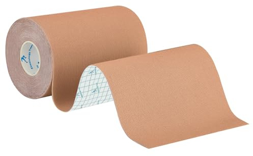 ANAMPION Kinesiology Tape 10cm*5m, Waterproof Sports Tape for Athletes Physio Elastic Tape Pain Relief Adhesive for Muscles Shin Splints Ankle Knee Shoulder (Flesh Color, 10CM 1Rolls)