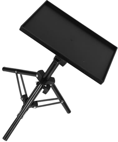 JOINPAYA Supporto Proiettore Regolabile con Vassoio Antiscivolo Treppiede in Ferro e Abs Stand Portatile per Scrivania Pavimento e Camera da Capacità Elevata per Laptop e Videoproiettori