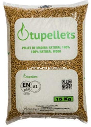 Suinga - 15 Kg Pellet in legno naturale 100% per riscaldamento. Uso pratico, conveniente ed efficiente.