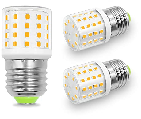 Edison Glühbirne E27 4W Energiesparlampe 600LM Ersatz 40W 50W Halogenlampe Kleine LED Klar Hell AC100-265V E27 Schraube Sockel Warmweiß-3000K Nicht Dimmbar für Dekorative Heimbeleuchtung,3er-Pack