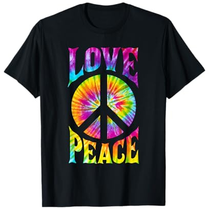 Peace Love Tie Dye Hippie Peace Sign Love Peace 60s 70s T-Shirt