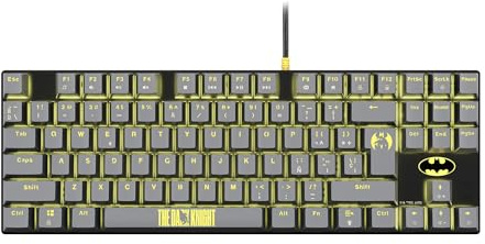 FRTEC - Batman Mechanische Tastatur mit Anti-Roll-Kabel, QWERTY, TKL Blauer Schalter, offizielle DC-Kollektion, kompatibler PC, Mac, PS5, Switch, Xbox Series X/S