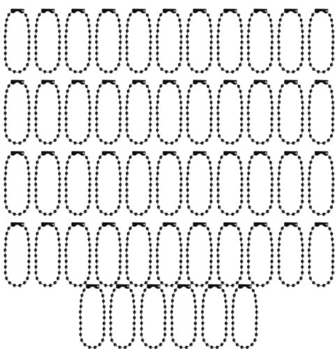 LuLiyLdJ 50 Pièces 10cm Noir Chainette, Chaine Boule, Chaîne de Boule Acier Inoxydable, pour les Pendentifs les Bracelets les étiquettes de Vêtements les Porte-clés