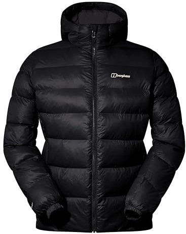 Berghaus Men's Ewden Insulated Extra Warmth Big Baffle Winter Padded Jacket | Hydroloft Insulation | Adjustable Insulated Jacket, Black/Black, M