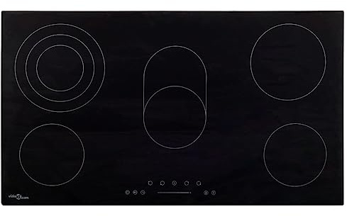 Cocina y comedor vitrocerámica con 5 quemadores, control táctil, 77 cm, 8500 W, electrodomésticos de cocina