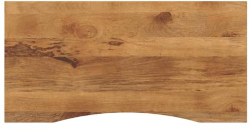 vidaXL Skrivbordsskiva med kurva 140x50x2,5 cm massivt grovt mangoträ