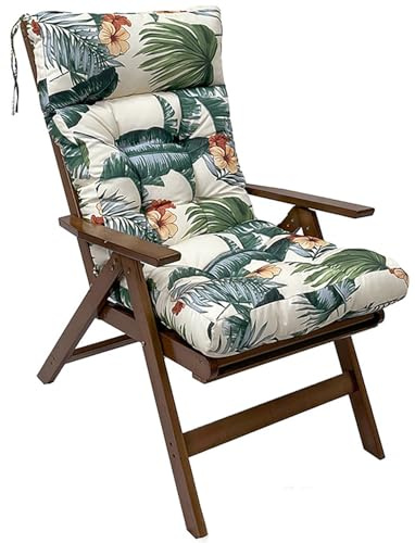 seokor Cojín para Tumbona Impermeable, 125x55/180x50cm Cojines para Silla Mecedora, Exterior Reclinable Colchoneta Tumbona, para Jardín, Piscina, Playa, Terraza Y Balcón(A,125x55x10cm)