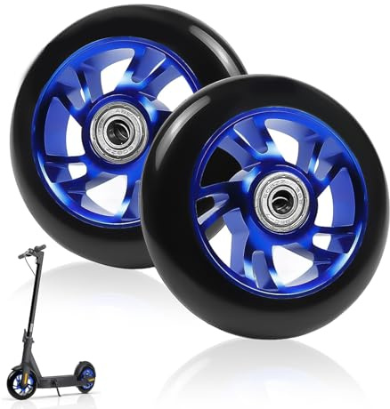 HA BIN Ruedas Scooter Freestyle 100mm – 2Pcs, Ruedas Stunt con Cuscinetes ABEC-9, Neumáticos de Repuesto para Patinete, Accesorios Patinete Stunt, Alta Durabilidad y Rendimiento