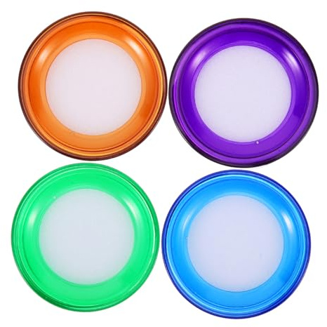 DOITOOL 4 pièces Éponge Humidifiante Doigts Coupe-sponge Plastique Humidificateur Doigt Pratique pour Comptage Accessoire Bureau et Finance
