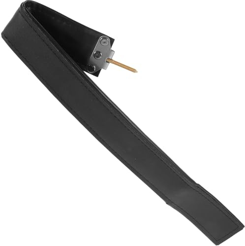 ULTECHNOVO Sangle pour Basse D'accordéon Réglable en Cuir Pu Noir, Accessoire Main Gauche pour Accordéon 60-72 Basses, Confortable et Solide, pour Musicien Accordéoniste