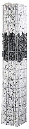 Pilastro di pietra Gabbione pronto Eckig L.30 X b.30 x h.195