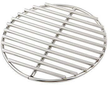 BBQ High Heat Stainless Steel Charcoal Fire Grate Fits For Large Big Green Egg Fire Grate and Kamado Joe Grill Parts Charcoal Grate Replacement Accessories(9'')