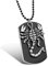 JewelryWe Schmuck Skorpion Hundemarke Dog Tag Anhänger mit 70cm Kette, Herren Halskette Kugelkette, Schwarz Silber