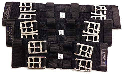 Tysons Breeches Sattelgurt Kurzgurt super Kurz 20 25 30 cm Minishetty Shetty Sattel Gurt Web Schwarz (30 cm)