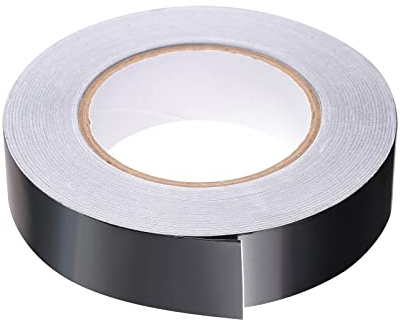 Rebower Aluminum Foil Tape Adhesive Metal Tape, [for Sealing Patching Hot Cold HVAC, Duct, Pipe Insulation] - 1/164ft/2.8 Mil/Black