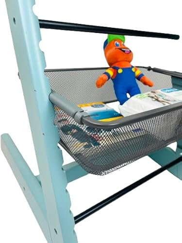 Adapter for Stokke Tripp Trapp High Chair and Trofast Mesh Basket with Stoppers (Grey)
