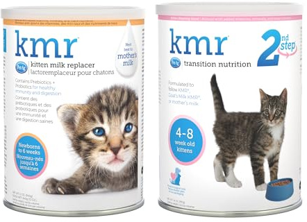PetAg KMR Kitten Milk Replacer Powder (12 oz) + Pet-Ag KMR 2nd Step Kitten Weaning Food (14 oz)