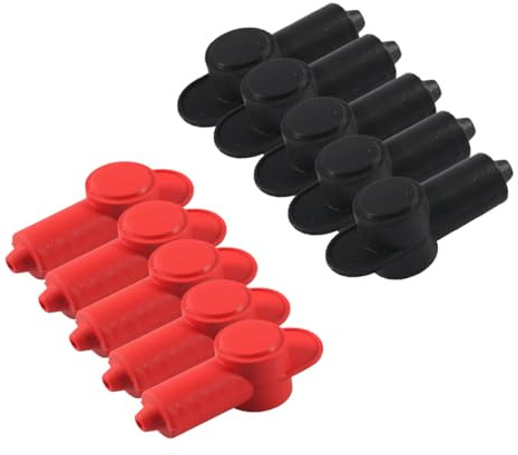 Tiardey Copriterminali in silicone per perni batteria alternatore e blocchi di giunzione di potenza adatti per cavi per collegamenti elettrici