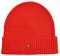 Tommy Hilfiger Strickmütze Mütze Cotton Cashmere Beanie Baumwolle Kaschmir Rot Fireworks One Size