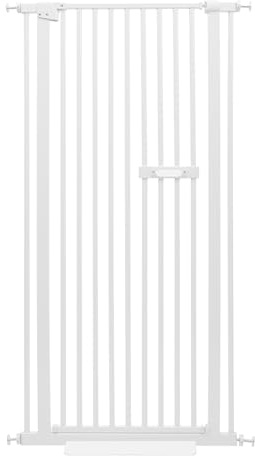 Endingfuny Puerta De Mascotas Ajustable En Altura Extensible, Puerta De Protección Para Perros Y Gatos, Rejilla De Seguridad Para Puertas, Acero Al Carbono, Blanco