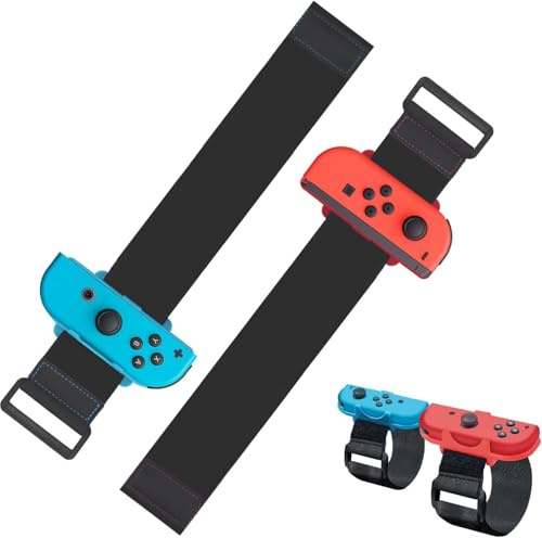 Grillix 2PCS Just Dance Armband für Switch Dance 2026 2025 2024 2023, Verstellbare Elastische Armbänder für Zumba Kompatibel mit Nintendo Switch, Ring Fit Adventure Switch für Erwachsene und Kinder