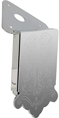 Blaihild Cordier de Mandoline, Pont en Matériau de qualité Supérieure avec Plaque Amovible pour une Installation Facile des Cordes, Comprend 3 Vis (SILVER)