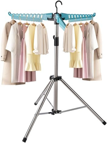 Sinbide Wäscheständer für Hemden, Faltbarer Wäscheständer Platzsparend, Klappbarer Kleiderstaender, Bügelwäscheständer