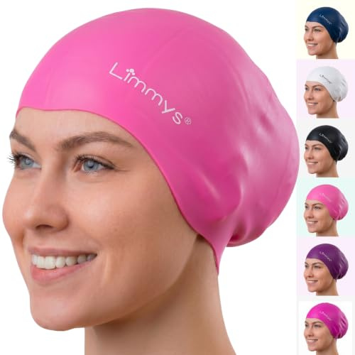 Limmys Premium Badekappe für Damen & Herren – Weiche Silikon Badehaube für Erwachsene – Bequeme, Stromlinienförmige Passform, Chlorresistent, Hypoallergen, Schwimmhaube für Training & Freizeit