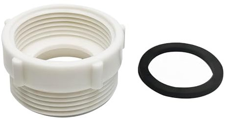 Qrity 1PCS Kitchen Sink Waste Pipe Fitting 39mm Female Thread to 46mm Male Thread Reducer for Odour Traps Siphon
