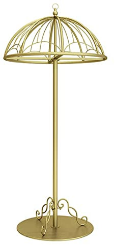 Kleiderständer für Bekleidungsgeschäfte, schirmförmiger Kleiderständer für Kinder, um 360° drehbare Ladenständer, mit Nanogold beschichtete Kleiderbügel, großes Fassungsvermögen 70