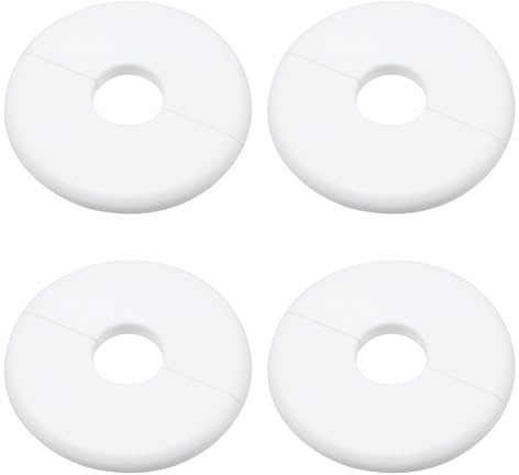 Wall Split Flange, 7/8 Inch Pipe, White ABS, 4Pcs