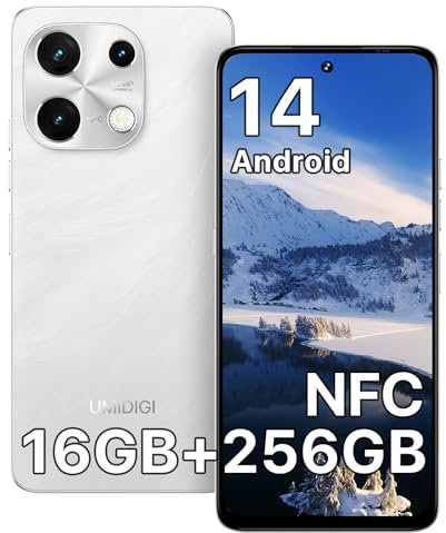 UMIDIGI Note 100 Mobile Phones, (2025) Android 14 Phone, 16(8+8) GB +256GB/1TB Smart Phone, 6.8+ 120Hz, 50MP Camera, 4G Dual SIM Free Unlocked Mobile Phones, 5000mAh, NFC/FaceID/Fingerprint, White