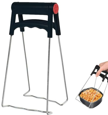 keyxer 1 Pièces Pince pour Air Fryer,Pince Attrape Plat Chaud Set : Acier Inoxydable Anti-Brûlure – Compatible Four, Casseroles et Micro-Ondes, Poignée Antidérapante pour Airfryer