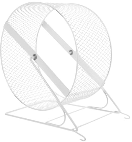 JECOMPRIS Juguete de Ejercicio para Hámster y Erizos, Rueda de Hierro 32 CM Silenciosa, Adecuado para Mascotas Pequeñas como Chinchillas en Jaula