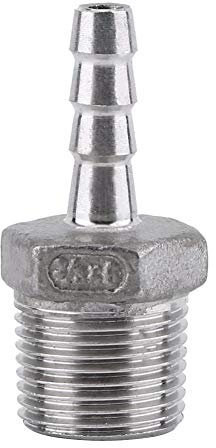 Schlauchtülle Druckluftkupplung Stecknippel Adapter Edelstahl SS304 Außengewinde Kupplung Fitting Stecker BSP 3/8x6mm(3/8x6mm)