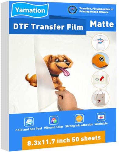 Yamation Sheets, 50 Blatt DTF Transferfolie, Papier, weiß, A4 50sheets, stück