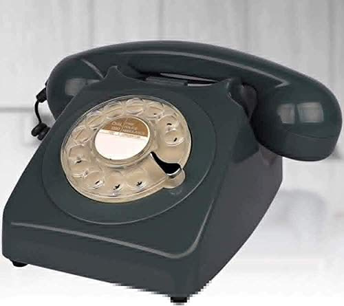 QHYXT telefon hem telefon roterande urtavla telefon/retro stil telefon/vintage telefon/klassisk skrivbordstelefon med roterande uppringare telefon för hem kök hotell (A)