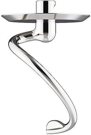 Cofun Edelstahl-Spiral-Knethaken für Kitchenaid Standmixer, 4,5 Qt – 5 Qt Kipp-Standmixer-Aufsätze für Kitchenaid Knethaken – spülmaschinenfest, (C2302)
